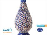 گلدان مسی میناکاری اثر اسماعیلی 16 سانتی متر