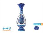 گلدان میناکاری اسلیمی طرح ترنج استاد اسماعیلی
