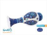 گلدان میناکاری اسلیمی طرح ترنج استاد اسماعیلی