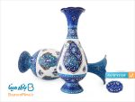 گلدان میناکاری اسلیمی طرح ترنج استاد اسماعیلی