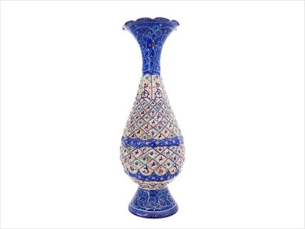 گلدان میناکاری استاد اسماعیلی 20 سانتی متر