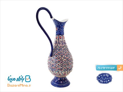 پارچ مسی میناکاری شده اسماعیلی 16 سانتی متر