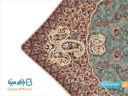 ست ترمه 3 تکه هاشمی طرح شاه پرند سرمه دوزی