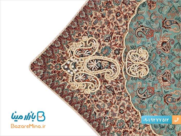 ست ترمه 3 تکه هاشمی طرح شاه پرند سرمه دوزی