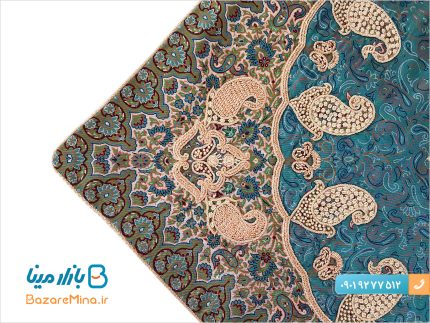 بقچه ترمه سرمه وملیله دوزی