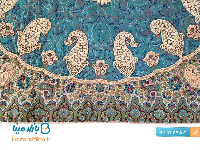 بقچه ترمه سرمه وملیله دوزی