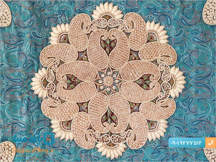 بقچه ترمه سرمه وملیله دوزی