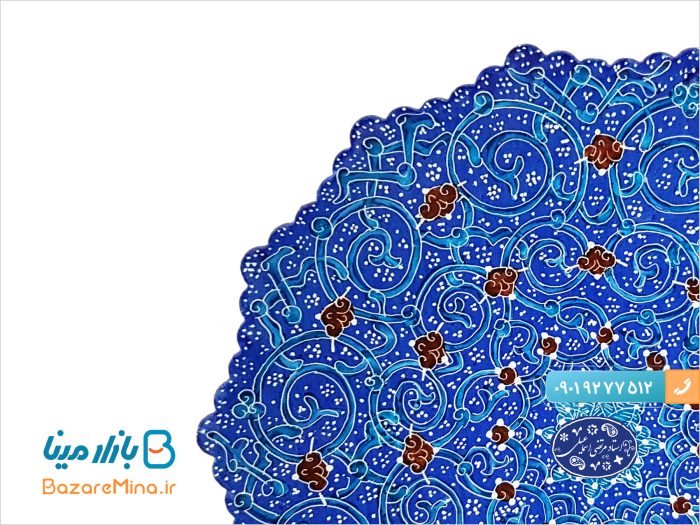 پکیج سه تایی بشقاب مینا کاری اسلیمی اثر اسماعیلی