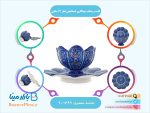 کاسه و بشقاب میناکاری اسماعیلی قطر 14 سانتی