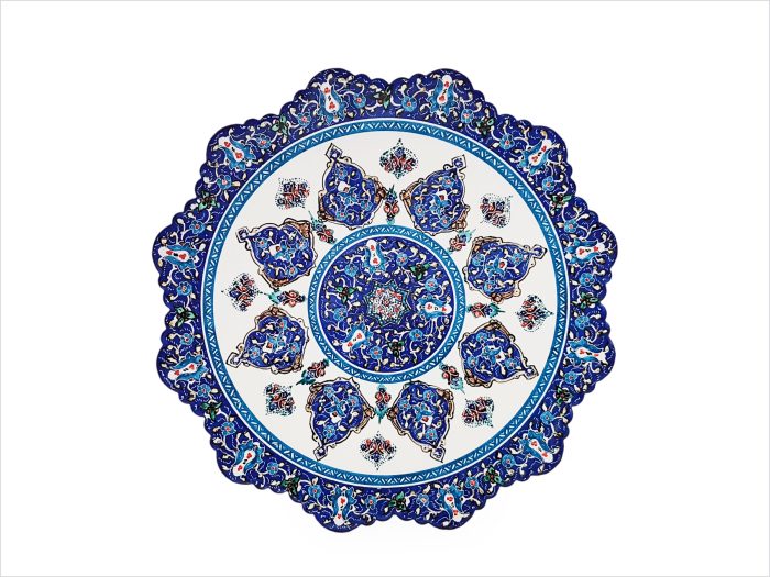 بشقاب ترنج میناکاری اسماعیلی ترنج قطر 20 سانتی