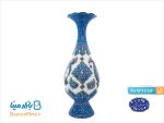 گلدان میناکاری اسماعیلی ترنج برجسته 25 سانتی