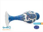 گلدان میناکاری اسماعیلی ترنج برجسته 25 سانتی