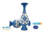 گلدان میناکاری اسماعیلی ترنج برجسته 25 سانتی