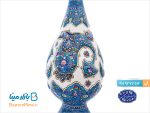 گلدان میناکاری اسماعیلی ترنج برجسته 25 سانتی