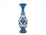 گلدان میناکاری طرح ترنج برجسته 20 سانتی