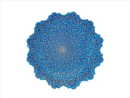 بشقاب اسلیمی میناکاری اسماعیلی 25 سانتی