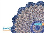 بشقاب مسی میناکاری شده اثر اسماعیلی 30 سانتی