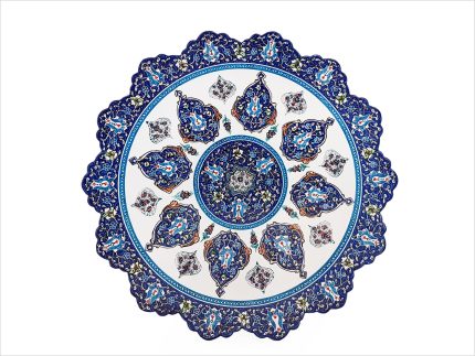 بشقاب میناکاری اسماعیلی طرح ترنج 30 سانتی