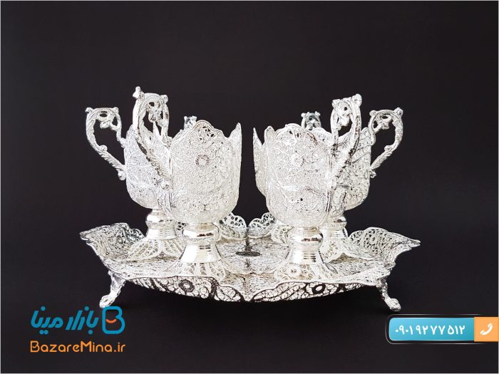 سرویس قهوه خوری ملیله کاری