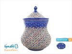 قندان مسی میناکاری اسماعیلی گردن باریک کوچک