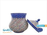 قندان مسی میناکاری اسماعیلی گردن باریک کوچک