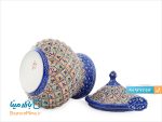 قندان مسی میناکاری اسماعیلی گردن باریک کوچک