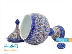 قندان پایه دار میناکاری اسماعیلی ارتفاع 30 سانتی