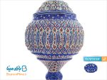 قندان پایه دار میناکاری اسماعیلی ارتفاع 30 سانتی