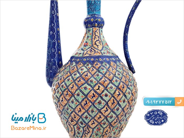 گلاب پاش میناکاری اسماعیلی ارتفاع 35 سانتی متر