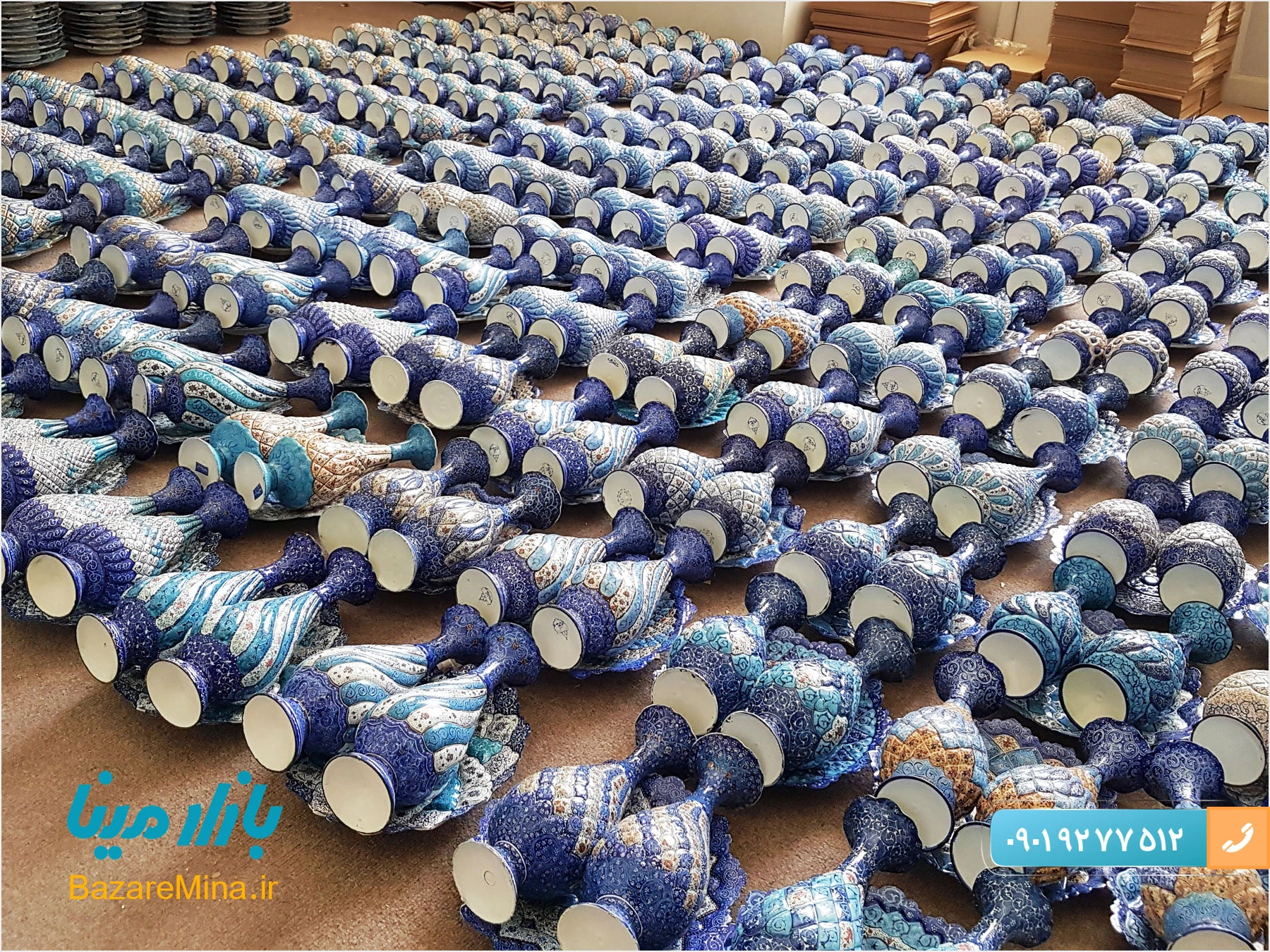 گلدان میناکاری شده