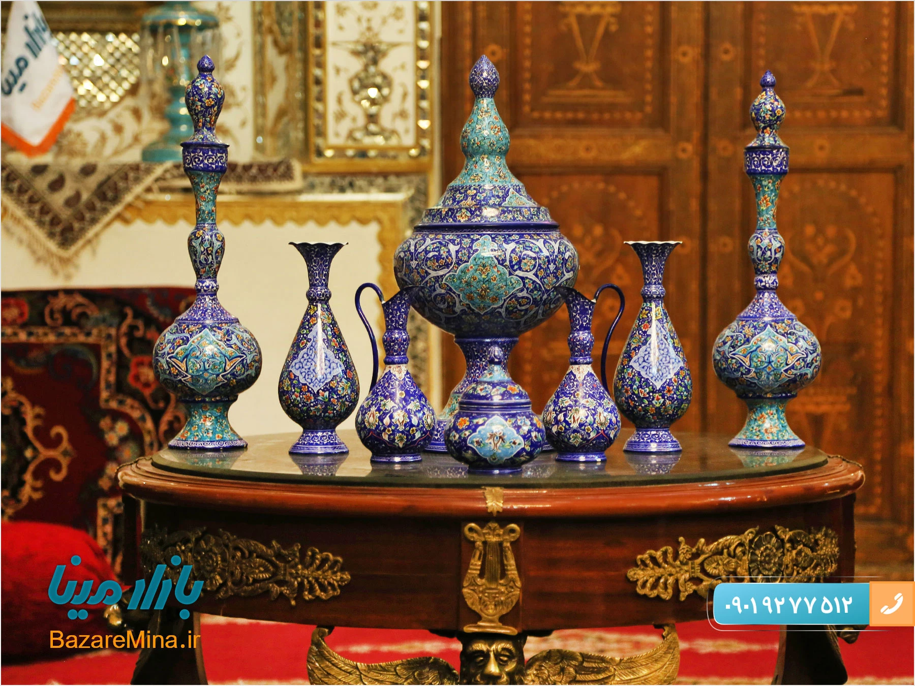 گلدان میناکاری شده