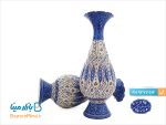 گلدان برجسته ميناکاري اسماعيلي ارتفاع 20 سانتي