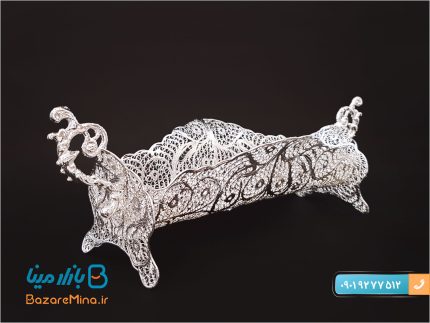 جای قاشق و چنگال قایقی ملیله کاری