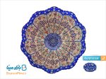 کاسه پایه دار مسی میناکاری اسماعیلی 18 سانتی
