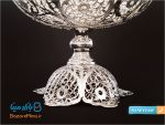 کاسه آجیل خوری پایه دار ملیله کاری