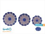 سری بشقاب سه تکه مسی میناکاری اثر اسماعیلی
