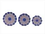سری بشقاب سه تکه مسی میناکاری اثر اسماعیلی