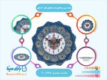ساعت مسی میناکاری اثر اسماعیلی قطر 20 سانتی