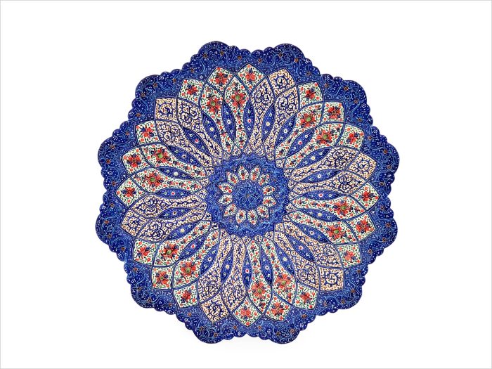 بشقاب مسی میناکاری اسماعیلی قطر 20 سانتی متر بشقاب مسی میناکاری اسماعیلی قطر 20 سانتی متر