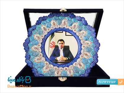 بشقاب میناکاری با چاپ عکس