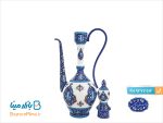 گلاب پاش مسی ميناکاری اسماعيلی طرح ترنج ارتفاع 36 سانتی