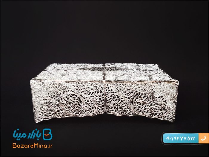 جعبه دستمال کاغذی ملیله اصفهان
