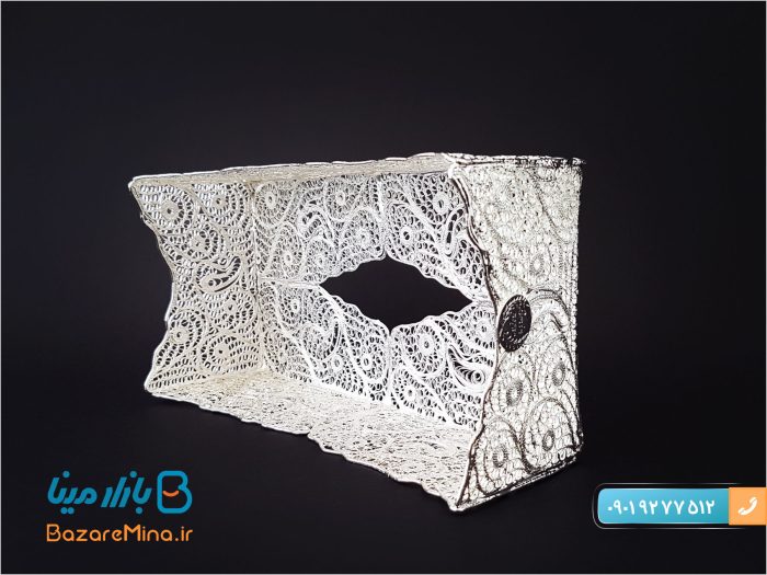 جعبه دستمال کاغذی ملیله اصفهان
