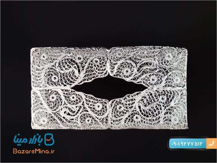 جعبه دستمال کاغذی ملیله اصفهان