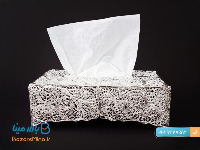جعبه دستمال کاغذی ملیله اصفهان