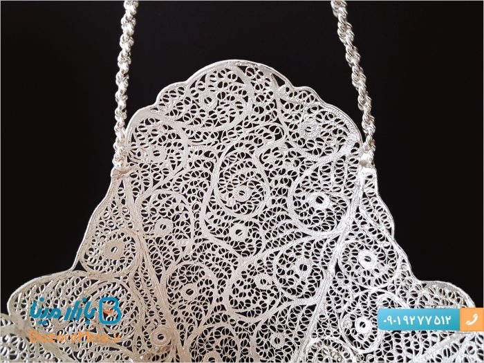 کشکول ملیله کاری دسته زنبیلی سایز بزرگ