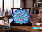 بشقاب میناکاری 25 سانتی با جعبه مخمل