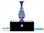 گلدان میناکاری 25 سانتی با جعبه مخمل
