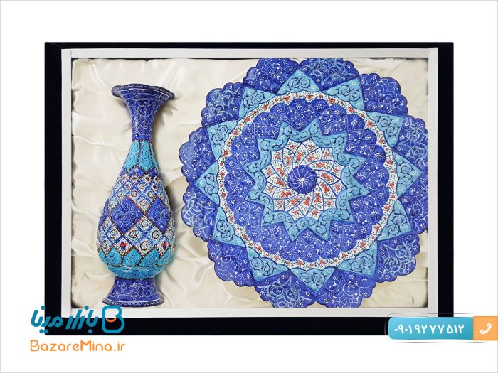 باکس میناکاری بشقاب 25 و گلدان 20 سانتی