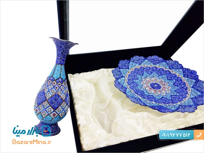 باکس میناکاری بشقاب 25 و گلدان 20 سانتی